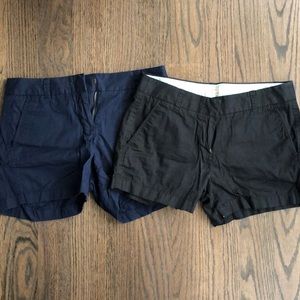 2 pairs J. Crew broken-in chino shorts